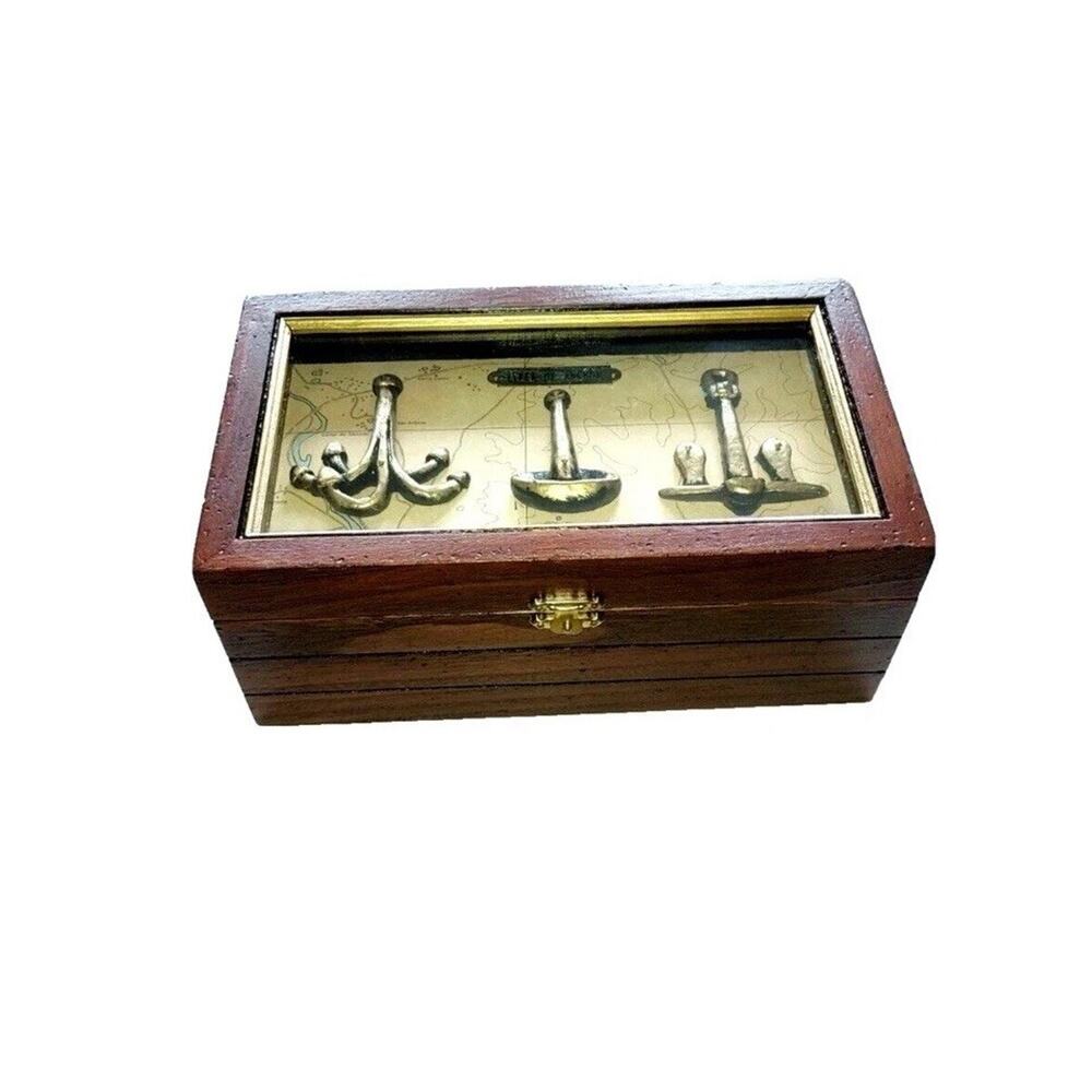 Wooden Anchor Display Box, Fathers Day Gift No One Asked For, Nautical Man Cave